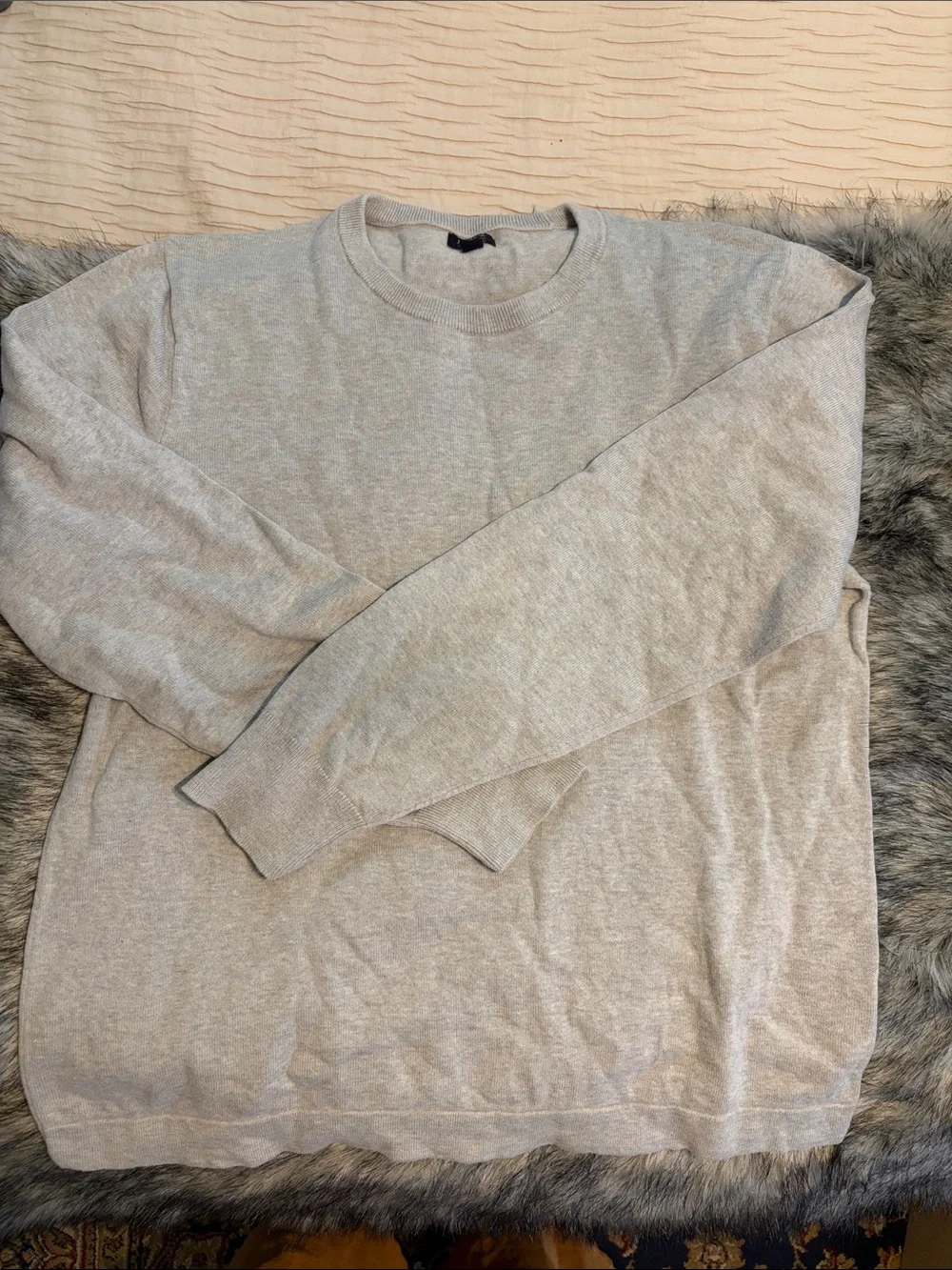 J. Crew Men's Crewneck Sweater in Light Taupe